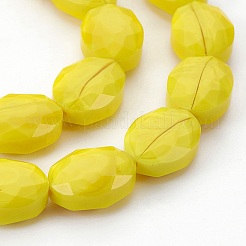 Жемчуг глянец покрытием стеклянной бусины пряди&nbsp;LS-EGLA-E037-PL01