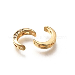 Подвески-соединители из латуни с микро-паве и прозрачными фианитами&nbsp;KK-K378-66G