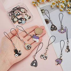 Ремешки для мобильных устройств с подвеской из сплава эмали HJEW-BC00027