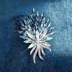 Броши со стразами из цветочного сплава для рюкзака PW-WGB7B94-01