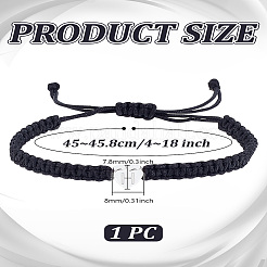 1 pulsera trenzada con cordón de nailon ajustable para mujeres y hombres&nbsp;BJEW-LP0001-34H-P