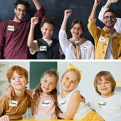 Цветочные ПВХ водонепроницаемые пустые этикетки STIC-WH0023-003