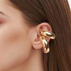 Boucles d'oreilles manchette en acier inoxydable 304 en forme de C&nbsp;EJEW-WH0519-26G