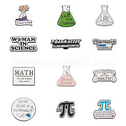 12 spilla smaltata con formula matematica in 12 stili&nbsp;JEWB-CD0001-03