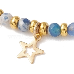 Браслеты с подвесками из нержавеющей стали Star 201&nbsp;BJEW-JB12801-02