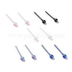 Гипоаллергенные серьги-гвоздики из биокерамики с цирконием и керамикой EJEW-Z023-11