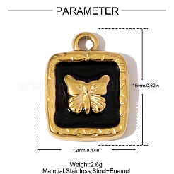 Подвески из нержавеющей стали 304 с эмалью&nbsp;STAS-OY006-24G