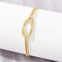 Bracelet en laiton à nœud serpent rond&nbsp;KK-CBA68DA-17C-G