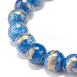 Natürliches Mashan-Jade-Stretcharmband mit runden Perlen&nbsp;BJEW-JB07970-01