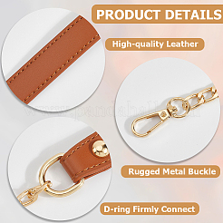 Цепочки для кошельков из искусственной кожи и сплава&nbsp;FIND-WH20033-034B-LG