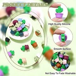 21шт 21 цвета силиконовые фокусные бусины&nbsp;SIL-CJ0002-03