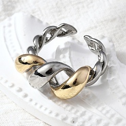 Латунные открытые кольца манжеты RJEW-D313-05PG