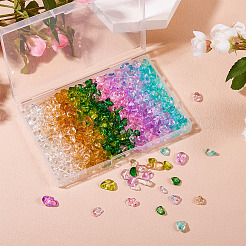 135 г двухцветных прозрачных стеклянных бусин&nbsp;GLAA-TA0002-71