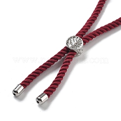 Серебряные браслеты из витого нейлонового шнура&nbsp;DIY-B066-03P-06