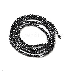Натуральный черный камень бисер нитей G-RM241221-A16