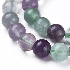 Естественный зеленый флюорит бисер нитей G-F433-8mm