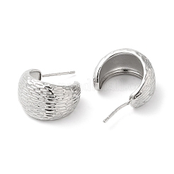 Круглые серьги-гвоздики из латуни с реечным покрытием EJEW-D059-21P