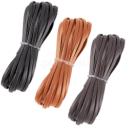 3 cordon plat en cuir PU 3 couleurs&nbsp;OCOR-CL0001-15B