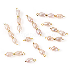 12 pendentif en perles de riz de culture d'eau douce naturelles&nbsp;PALLOY-TA00378