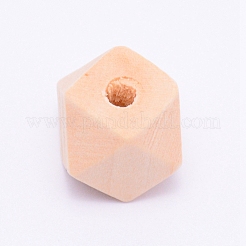 草の木の木のビーズ  ポリゴン  染色されていない  スターカットラウンドビーズ  バリーウッド  11.5x14.5x15.5mm  穴：2.5mm&nbsp;CD-TAC0004-01B