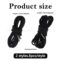 4 шт. полиэстеровые эластичные шнуры 2-х размеров с металлическим наконечником&nbsp;OCOR-WH0063-116