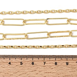 Латунная цепочка из скрепки&nbsp;NJEW-L013-17G