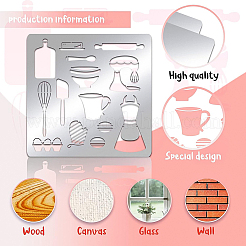 Шаблон трафарета из нержавеющей стали DIY-WH0279-092