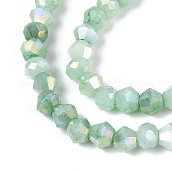 Нити из окрашенных стеклянных бусин с эффектом омбре&nbsp;GLAA-T025-4mm-09F