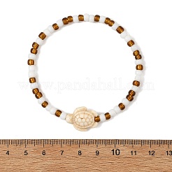 Sets aus Stretch-Armbändern mit Ozeanglas-Saatperlen&nbsp;BJEW-JB14496