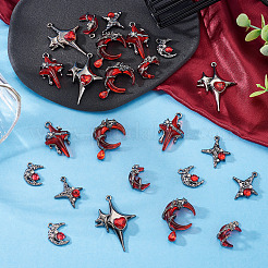 24 pz 6 stili pendenti in lega di resina&nbsp;FIND-TA0009-58