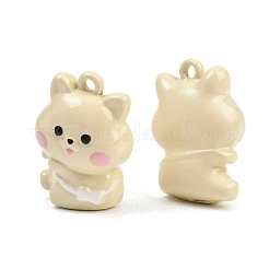 合金エナメルチャーム  犬のチャーム  ベージュ  16x11.5x7mm  穴：1.2mm&nbsp;ENAM-K086-04