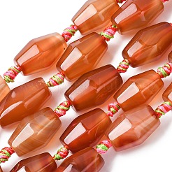 Натуральный красный агат бисер нитей&nbsp;G-P605-K01-01A