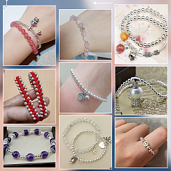 50шт 925 бусины из стерлингового серебра&nbsp;STER-PH0002-17