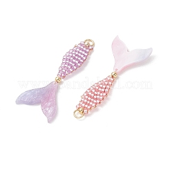 Pendenti con perline di semi di vetro 2 pz 2 colori&nbsp;PALLOY-MZ01263