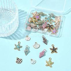 30 шт. 3 стиля 5 цвета эмалевые подвески из сплава&nbsp;ENAM-FS0003-46