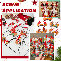 40 stücke 2 arten samt geweih schneemann hand zweig&nbsp;FIND-GF0007-08A