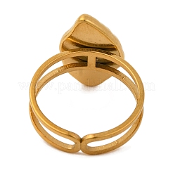 Овальные кольца на палец из натурального тигрового глаза&nbsp;RJEW-Q822-18G-01