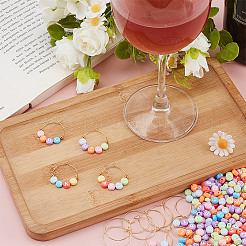 Наборы для самостоятельного изготовления подвесок для бокалов из акрила и латуни&nbsp;DIY-HY0002-89A