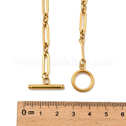 Цепочка с овальными звеньями из нержавеющей стали 304 толщиной 5 мм для женщин.&nbsp;NJEW-A059-04G