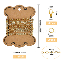Цепочки из овальных латунных скрепок длиной 1 м CHC-BC0001-15