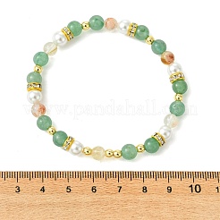 3 bracelet en perles de pierre naturelle mélangée&nbsp;BJEW-JB13895