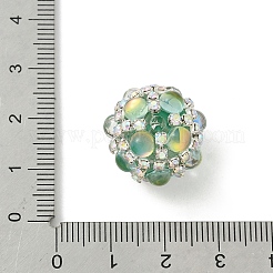 Сверкающие акриловые инкрустированные круглые бусины&nbsp;CLAY-NH0003-03S-04