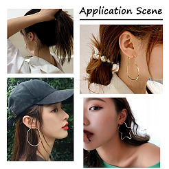 201 комплект серег-колец из нержавеющей стали EJEW-PJ0001-02