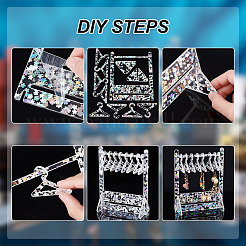 1 комплект прозрачных акриловых подставок для сережек EDIS-PH0001-29