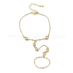Bracelets mitaines en laiton avec micro pavé de zircons cubiques&nbsp;BJEW-C156-01G-04
