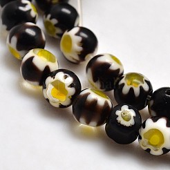 Круглые Millefiori стеклянные бусины нити&nbsp;LK-P001-06