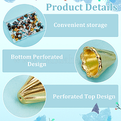 70 шт. двухцветные колпачки для бусин в тибетском стиле&nbsp;TIBE-PH0002-32