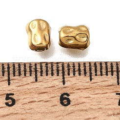 Perles d'espacement en acier inoxydable 304 martelé et texturé&nbsp;STAS-L315-073A-G06
