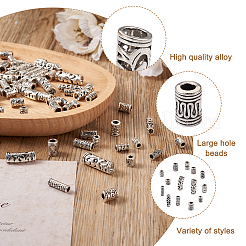 280шт 14 стильные бусины из сплава в тибетском стиле FIND-KS0001-13