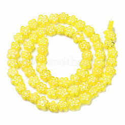 Millefiori a mano fili di perline di vetro&nbsp;LAMP-J035-6mm-25